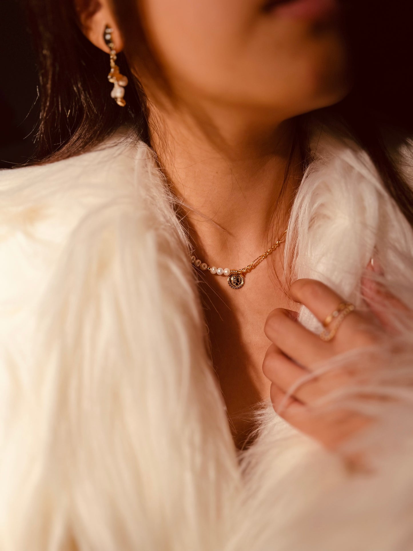 GOLDEN PEARL HARMONY NECKLACE