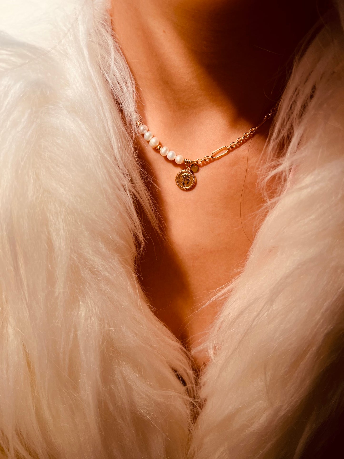 GOLDEN PEARL HARMONY NECKLACE